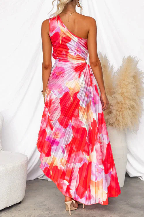 VESTIDO SALMA™ | Vestido maxi asimétrico estampado
