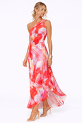 VESTIDO SALMA™ | Vestido maxi asimétrico estampado