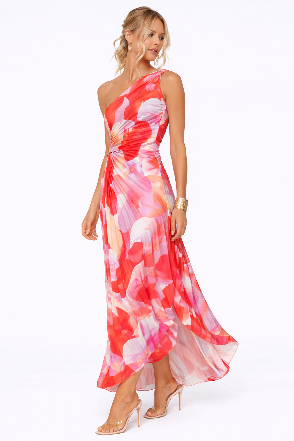VESTIDO SALMA™ | Vestido maxi asimétrico estampado