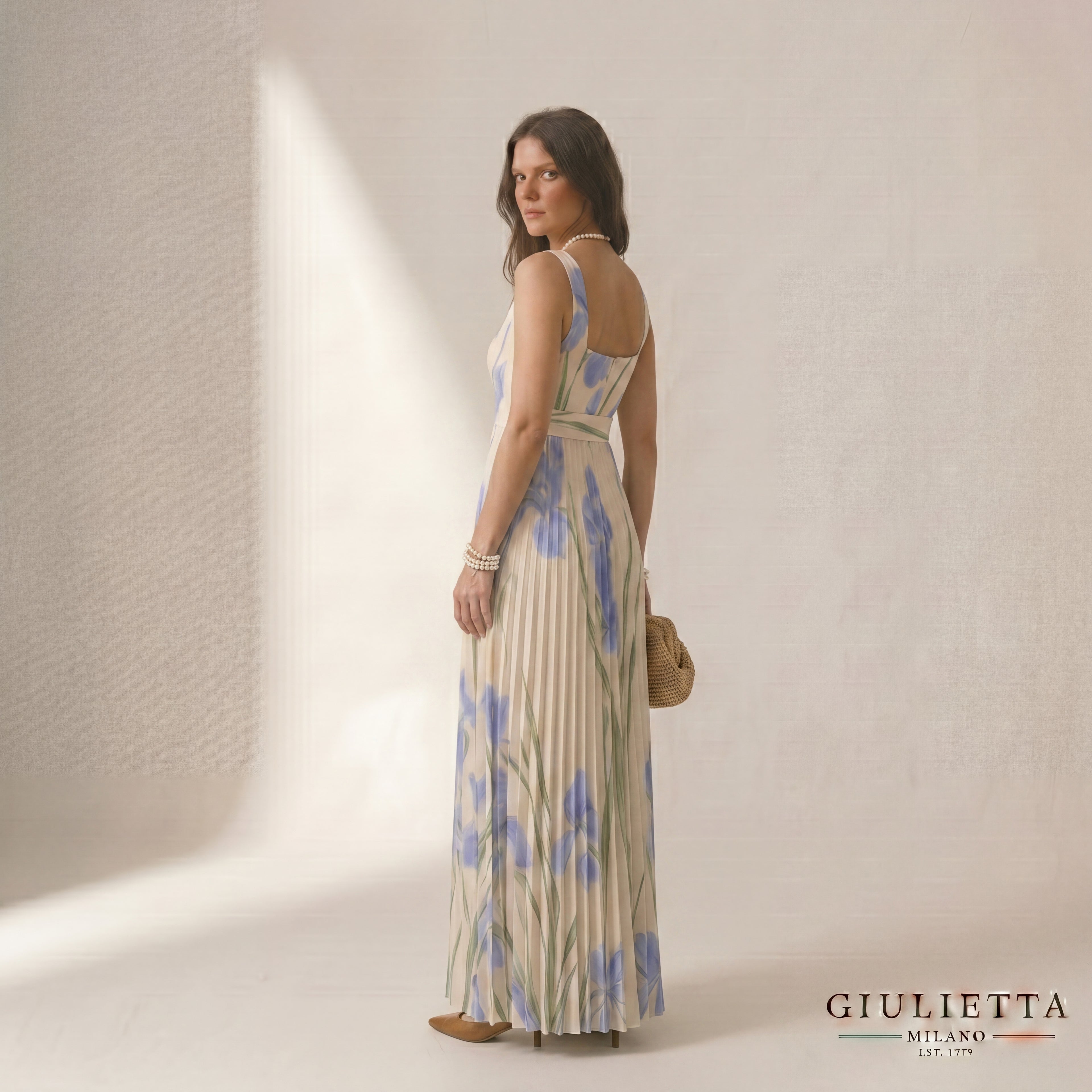 VESTIDO GABRIELA™ | Vestido Floral Elegante con Caída Plisada