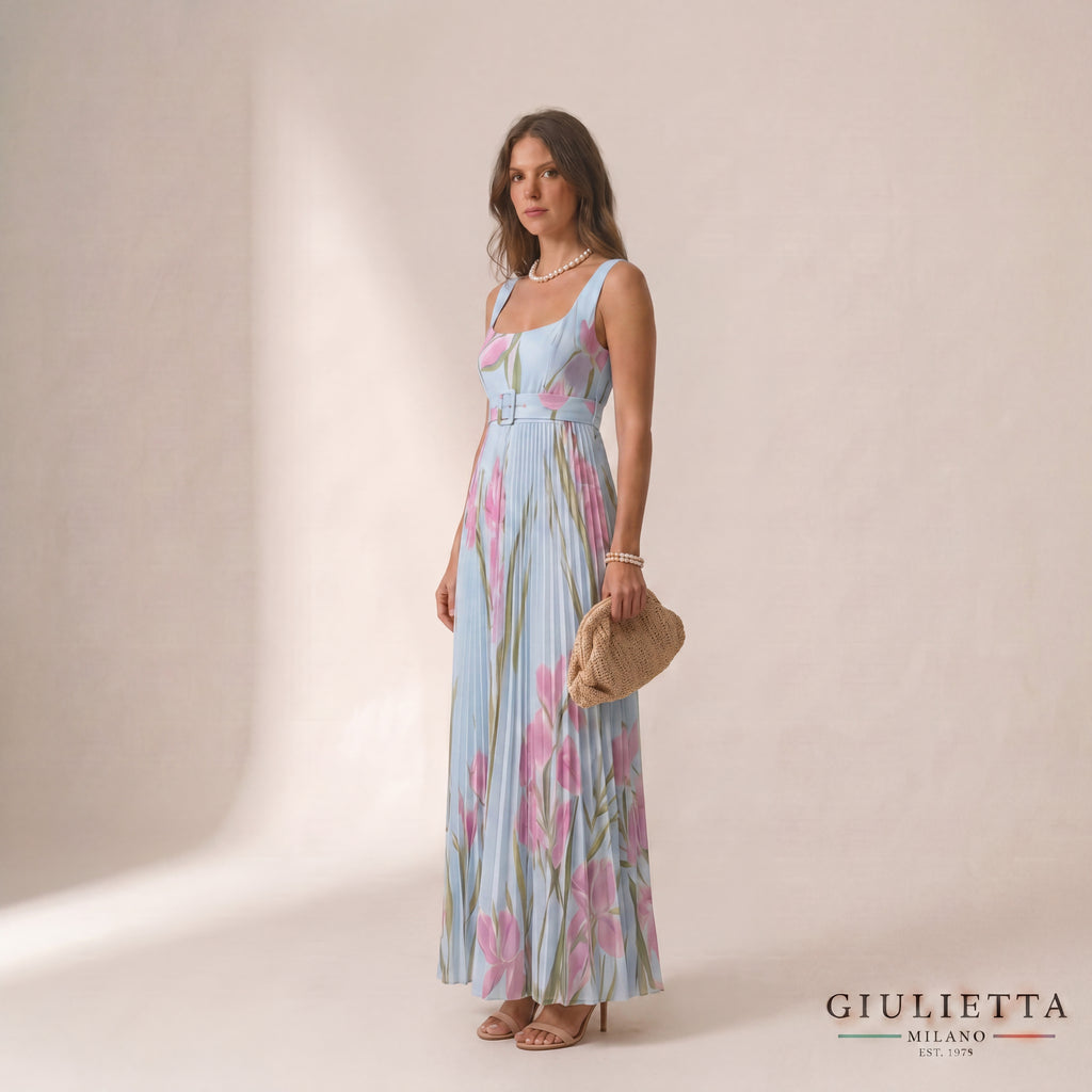 VESTIDO GABRIELA™ | Vestido Floral Elegante con Caída Plisada