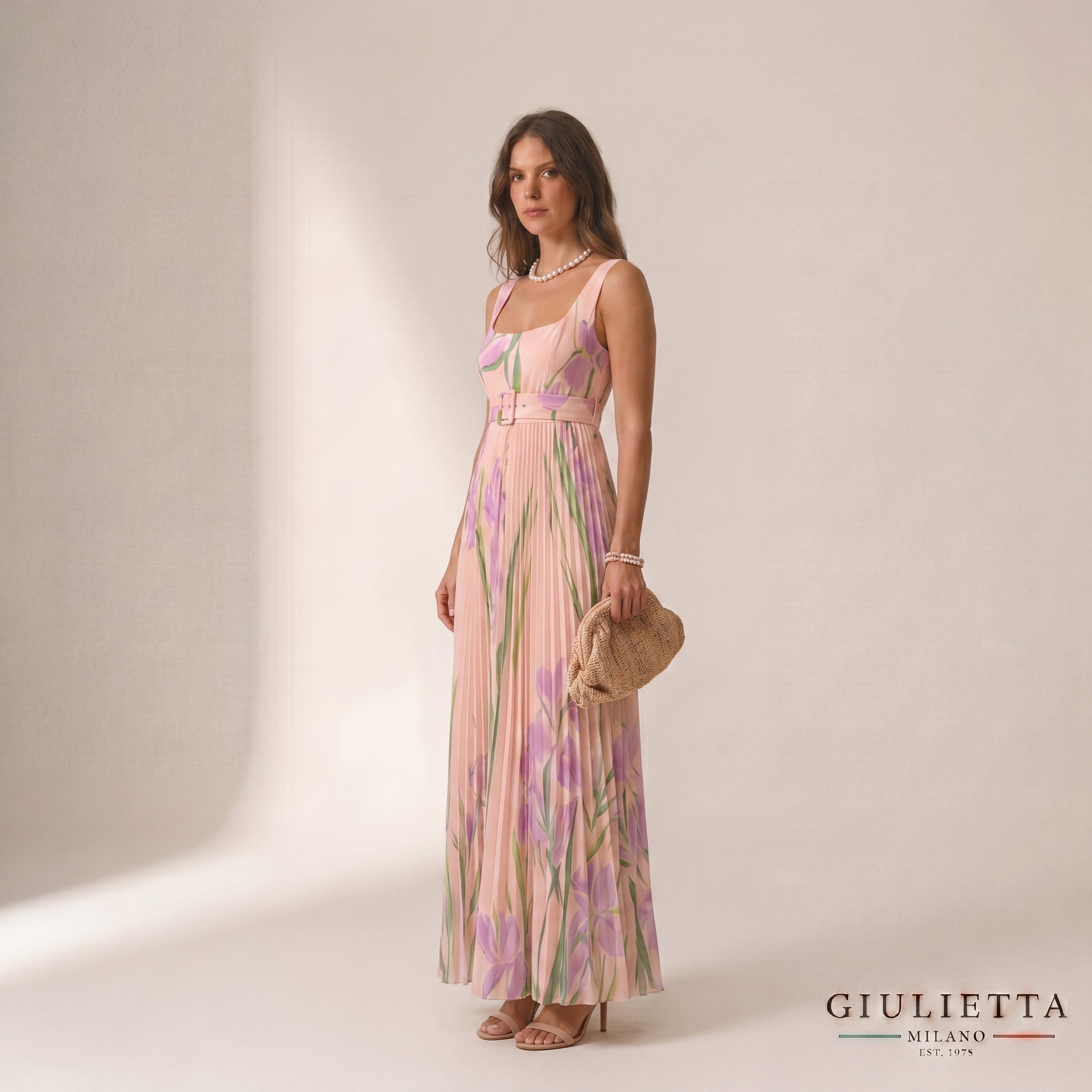 VESTIDO GABRIELA™ | Vestido Floral Elegante con Caída Plisada