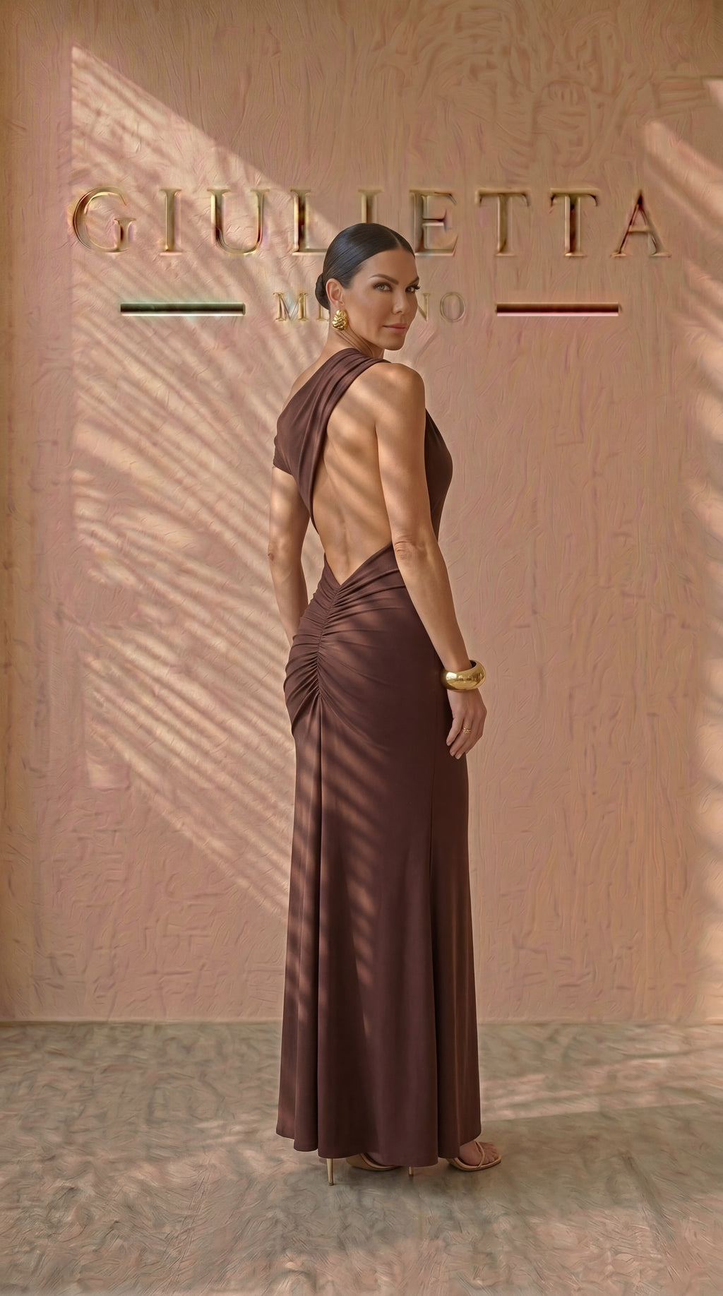 VESTIDO NAGORE™ | Vestido maxi asimétrico de espalda abierta
