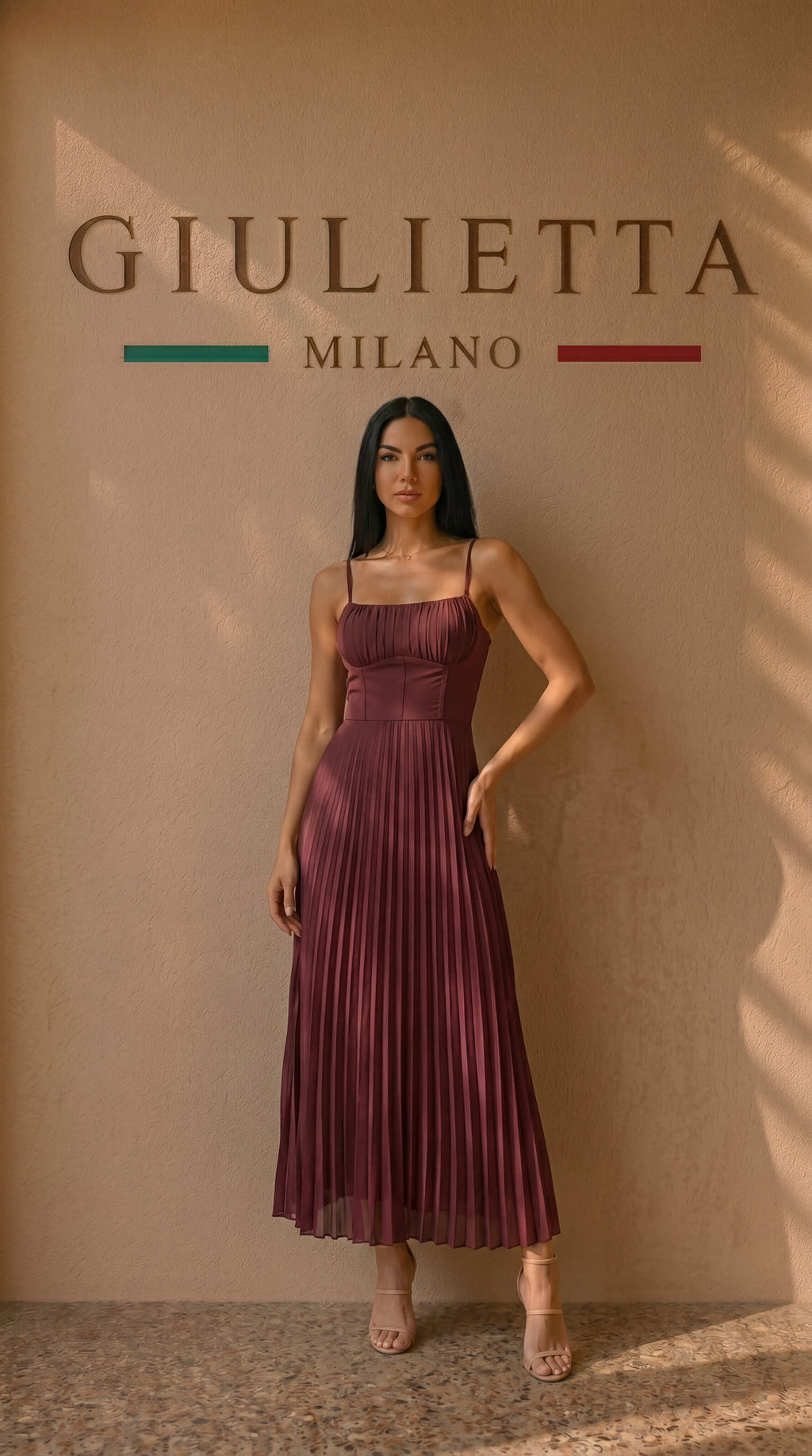 VESTIDO RUBY™  | Movimiento y elegancia en tono vino