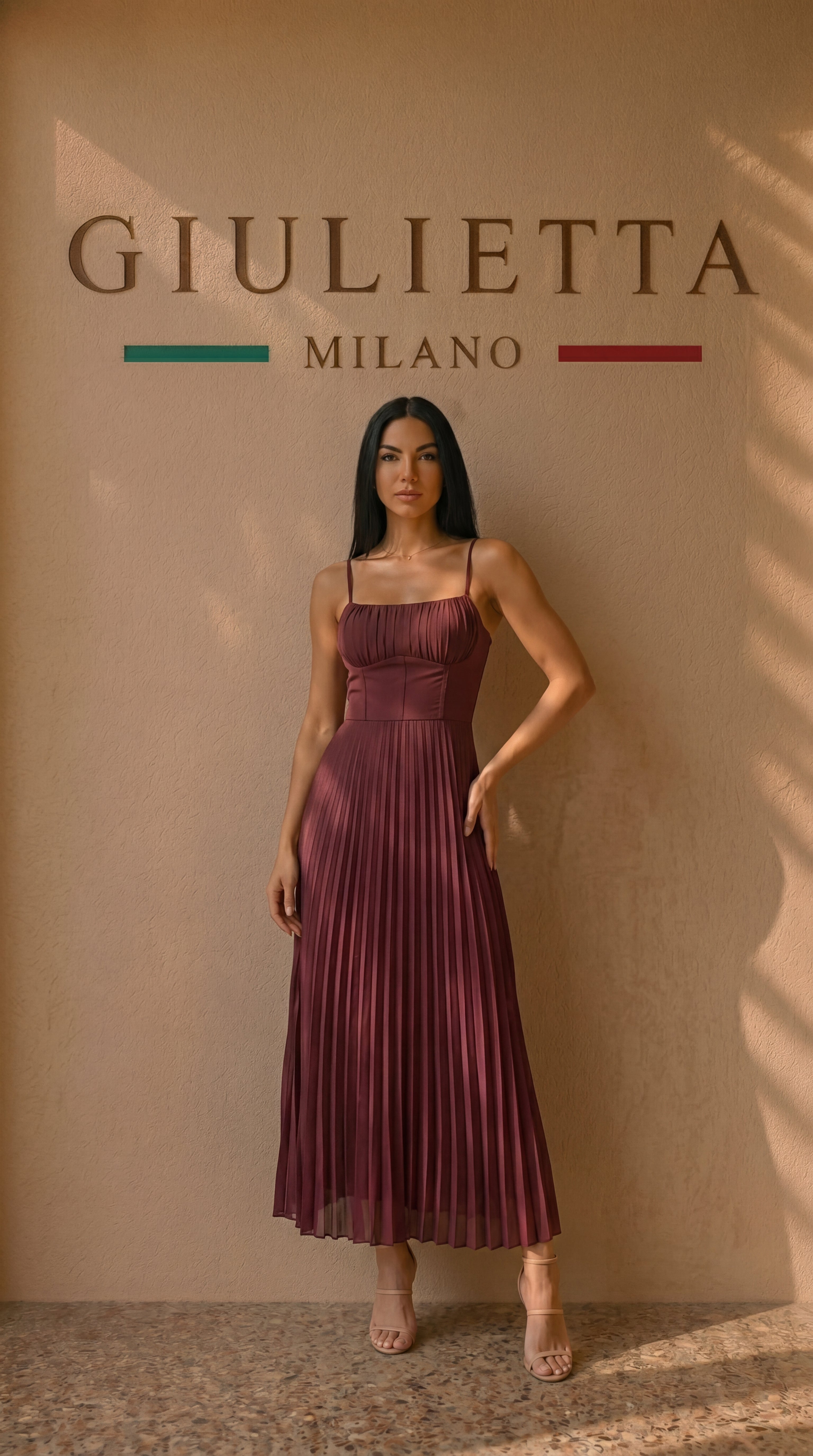 VESTIDO RUBY™  | Movimiento y elegancia en tono vino