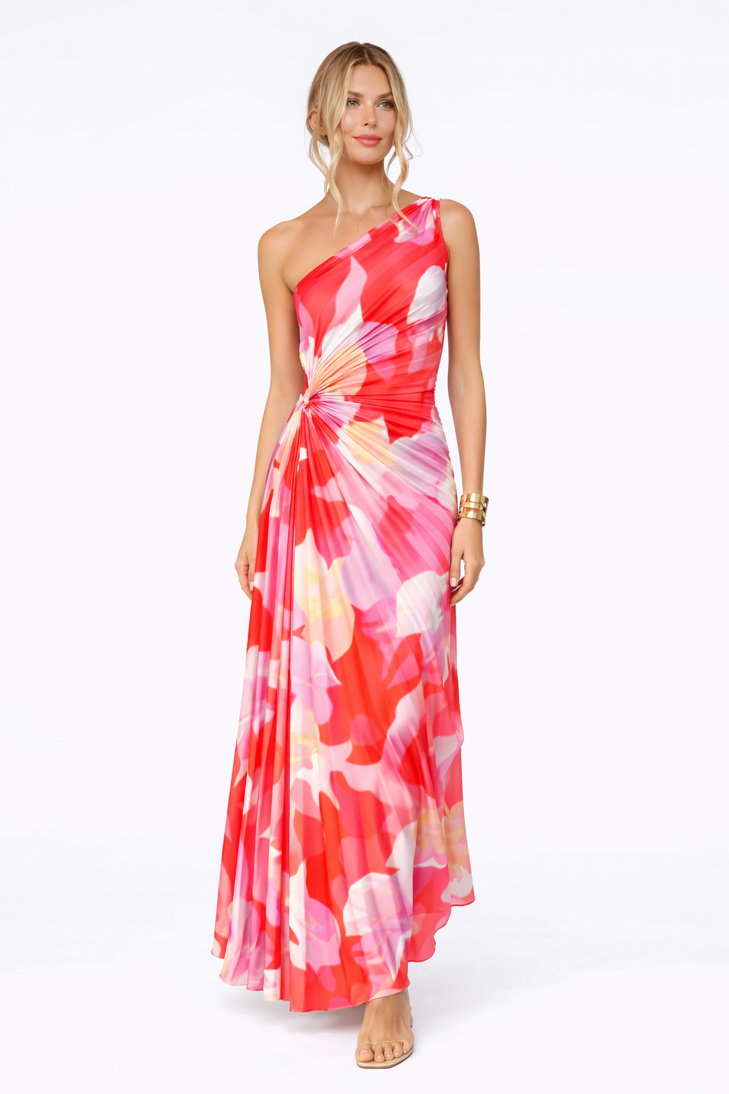 VESTIDO SALMA™ | Vestido maxi asimétrico estampado